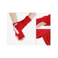 thumbnail image 3 of INSPIRE CHIC Women's Elastic Knit Gloves Female Lacework Wrist Arm Warmer Thumb Hole Half Finger Cute Sleeves for Christmas Cool Windproof Red, 3 of 6