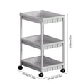 thumbnail image 3 of IMossad 3-Tier Plastic Storage Rack with Wheels – Movable Layered Organizer, Durable Plastic Material for Living Room, Bathroom, Kitchen, and Home Storage, 3 of 6