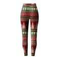 thumbnail image 6 of zaveiop Ugly Christmas Yoga Pants Christmas Leggings for Women Funny Santa Snowflake Print Costume Holiday Tights High Waist Workout Leggings (Z2-Red, S), 6 of 7