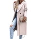thumbnail image 2 of Abrigo de Lana de Invierno para Mujer, Estilo Informal, con Solapa y Botonadura Sencilla. Beige M, 2 of 10