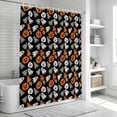 thumbnail image 6 of Orange Pumpkin Halloween Shower Curtain, Waterproof Shower Curtains for Bathroom, Cute Cartoon Ghost Washable Fabric Bathtub Curtain Set Bath Decor with 12 Hooks Standard 72"x72", 6 of 8