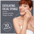 thumbnail image 3 of Esponjas exfoliantes faciales regulares Hartfelt [paquete de 10] - Limpieza diaria - Elimina la suciedad con discos reutilizables estilo Puf para eliminar maquillaje, suciedad y piel muerta - Fabricad, 3 of 9