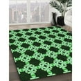 thumbnail image 3 of Ahgly Company Machine Washable Indoor Round Transitional Green Area Rugs, 7' Round, 3 of 7