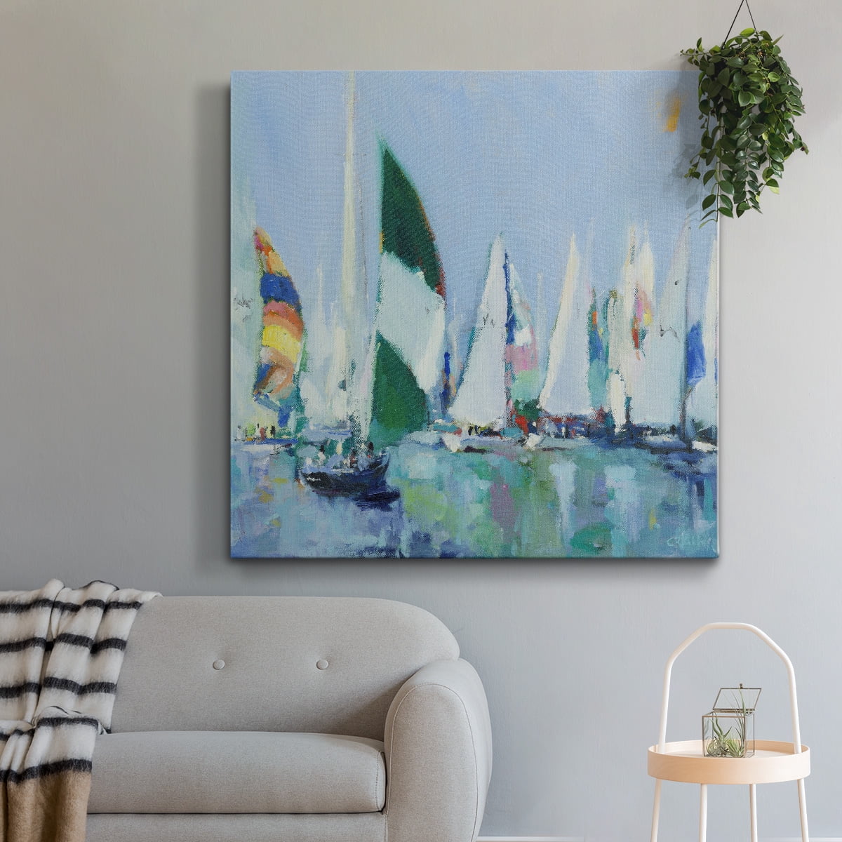 Wexford Home Parking Lot-Premium Gallery Wrapped Canvas, 16" x 16" - Ready to Hang