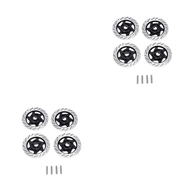 Ounissouiy Paquete de 4 discos de freno RC Cars Llanta de rueda de metal Hub Adaptador Control remoto Modelo Car Racing en piezas de carretera para Type1 NO1 Ounissouiy CBP190724