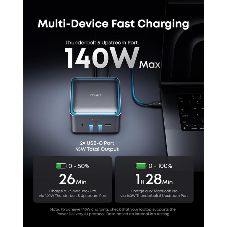 Anker Prime TB5 Docking Station, 14-in-1 Thunderbolt 5 Dock with