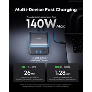 Anker Prime TB5 Docking Station, 14-in-1 Thunderbolt 5 Dock with 120Gbps Max Transfer, Thunderbolt Dock with 140W Max Charging, Cooling System, Ambient Lighting, Up to 8K