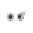 thumbnail image 2 of JewelersClub Black Diamond Accent Sterling Silver 3 Piece Flower Jewelry Set, 2 of 10