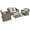 Gray, variant on SUNCROWN 4 Piece Outdoor Patio Sectional Set ,Rattan Wicker Furniture Conversation Set (Brown)