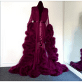 thumbnail image 1 of Mialoley Robe Kimono en Peluche à Manches Longues pour Femmes, Robe Extra Longue Transparente, 1 of 8