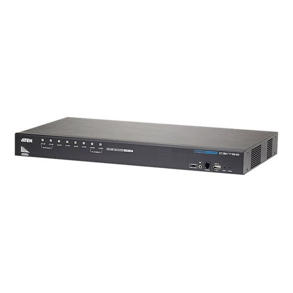 ATEN CS1798 - Commutateur KVM / audio / USB - 8 x KVM / audio / USB - 1 Utilisateur local - Bureau, Montage en Rack