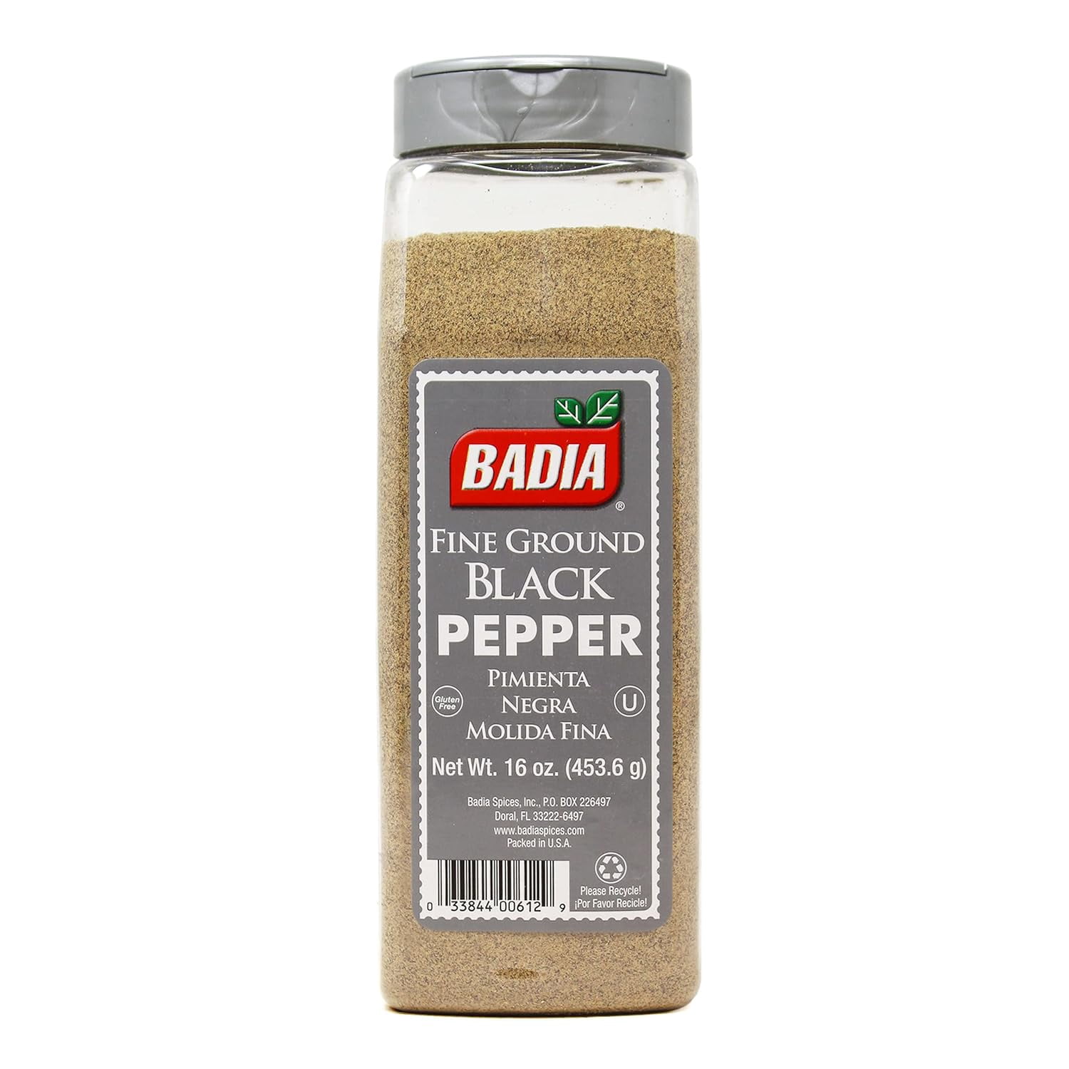 Pack of 6, Badia Black Pepper, 16 oz