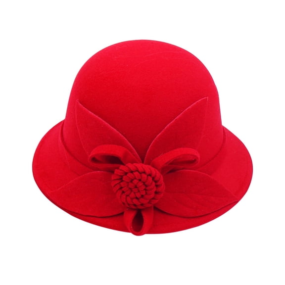 LEKODE Ladies' hats vintage hats Fedora Stylish Hat derby hats for women women's fedora hats cloche hats with Belt Buckle Vintage Trendy kentucky derby hats for women Classic Plain A M