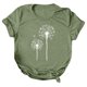 thumbnail image 1 of Gibobby Blusa Casual de Mujer Mujeres Casual Diente León Impresión Manga Corta Cuello Redondo Camiseta Suelta Blusa Tops(Verde,XL), 1 of 4