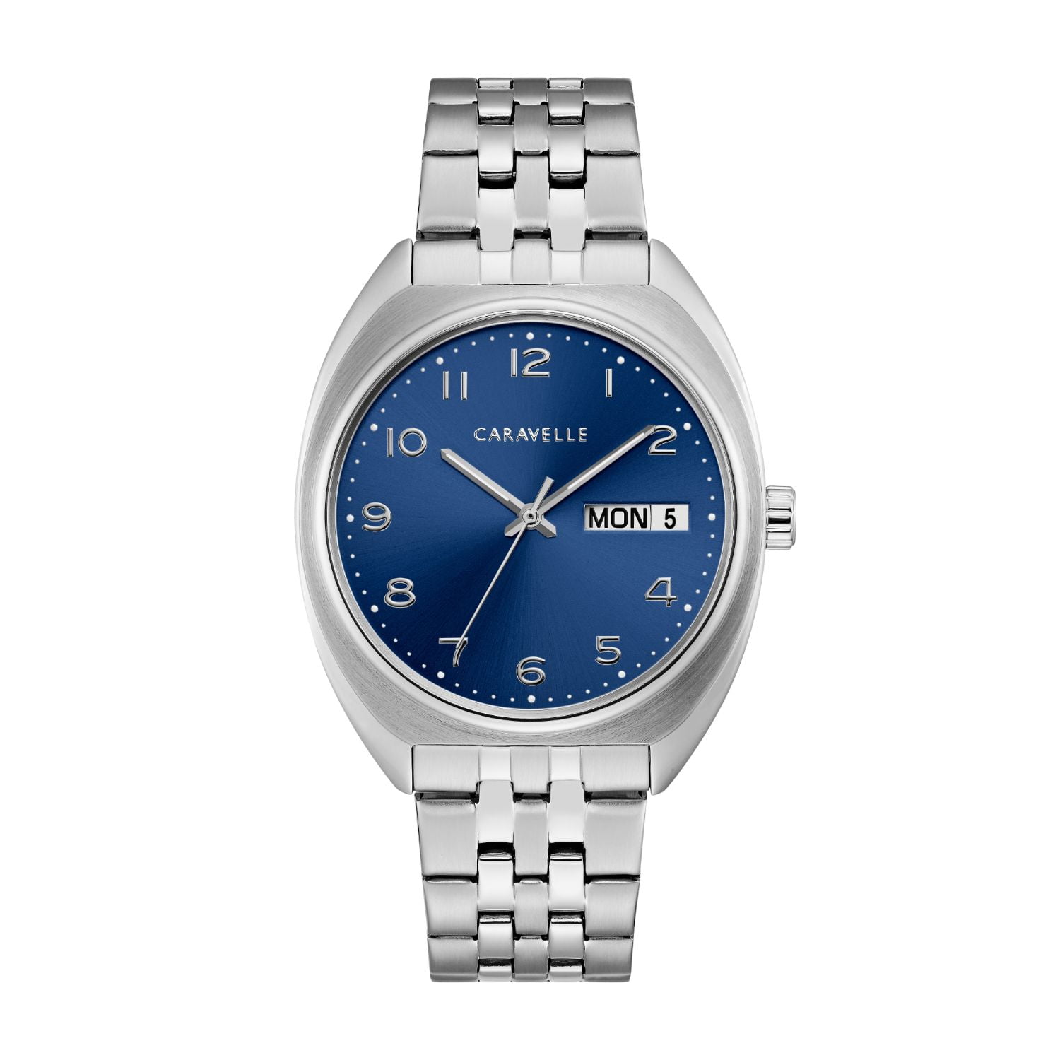 Caravelle Designed By Bulova Men's Stainless Steel Watch, Blue Dial