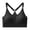Black, variant on Womens Zip Front Sports Bras Adjustable Straps Wireless Bras Active Yoga Sports Bras