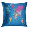 thumbnail image 1 of RYLABLUE Abstract Political World Map Africa America Atlas Australia Throw Pillowcase Cushion Case Cover, 1 of 1