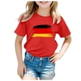 thumbnail image 1 of Chemises Filles Unisexes Enfants Imprimé Tee T-Shirts Amusants Manches Courtes Col Rond Vêtements Bébé Filles Rouge 3-4 Ans, 1 of 3