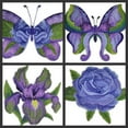 thumbnail image 3 of BeyondVision Custom and Unique Water Color Blooms and Butterflies [Watercolor Violet Butterfly] Embroidered Iron on/Sew patch [6.1" 4.85"], 3 of 3