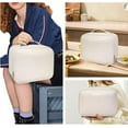 thumbnail image 2 of Mziart Insulated Lunch Bag for Women, Cute Bento Lunch Box Containers Reusable PU Leather Portable Lunch Tote Lunch Cooler for Work Picnic Travel (Beige White), 2 of 9
