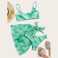 thumbnail image 2 of Traje de baño con estampado de bikini para mujer Traje de baño de tres piezas Sujetador con relleno Traje de baño Ropa de playa Fridja  nalpqowj22859, 2 of 7