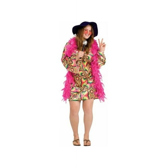 Adult Plus Size Psychedelic Dress Costume