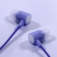 thumbnail image 2 of High Definition Sound 3.5mm Stereo Earbuds/ Headphone for Nokia X20, X10, G20, G10, C1, 110 4G, 105 4G, C20 Plus, C01 Plus, C20, C10, 1.4 (Purple) - w/ Mic, 2 of 3