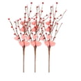 thumbnail image 3 of 3 piezas de palitos de bayas artificiales con forma de corazón, palitos florales para manualidades, ramas florales corazon rosa, 3 of 9