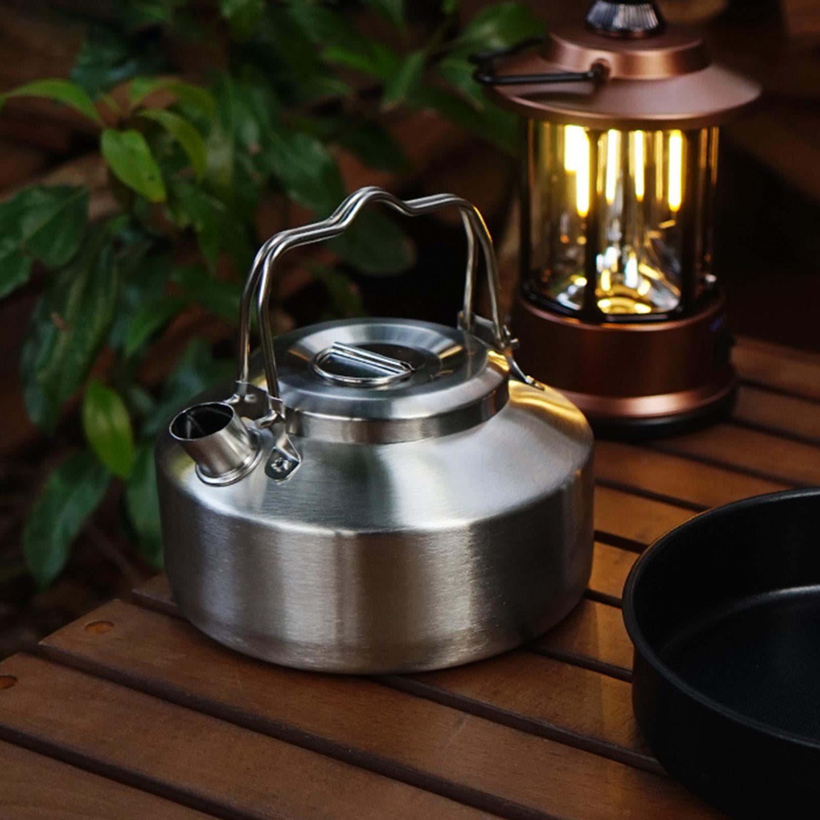 1.6 / 2L Camping Kettle with Heat Exchanger Compact Portable Tea Kettle  Outdoor