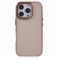 thumbnail image 3 of For iPhone 16 Pro Max Case TPU PC Phone Back Cover Lens Frame Rhinestone Decorated - Transparent Pin, 3 of 5