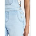 thumbnail image 3 of No Boundaries Relaxed Wide Leg Denim Overalls, Women's XXS-XXL, 3 of 4