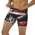 thumbnail image 3 of Xecao Fierce Red Viper Graphic Art Print Boxer Briefs for Men's Stretch Moisture-Wicking Underwear, Mid-Rise Classics breathable fabric, 3 of 7