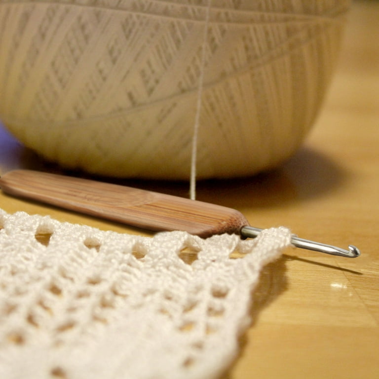 JubileeYarn Metal Crochet Hooks w/ Bamboo Handle