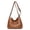 Brown, variant on Stylago Womens Leather Messenger Bags Multiple Zipper Compartments Shoulder Purses Ladies Work Tote Crossbody Bag Beige