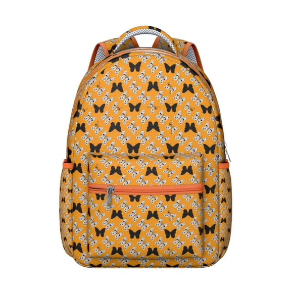Butterfly Print Bookbag for Women - Trendy Backpack with Padded Laptop Sleeve, Organizational Pockets, Comfortable Straps