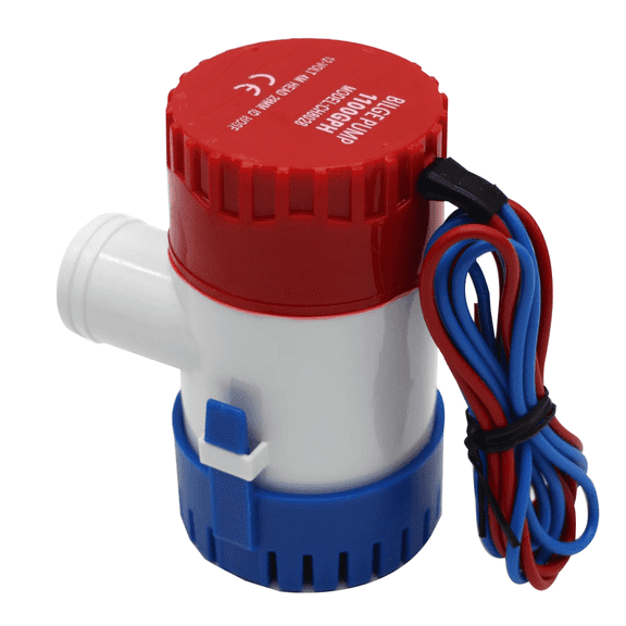 NefLaca  1100GPH 12V Electric Marine Submersible Bilge Sump Water Pump For Boat 1" Hose