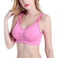 thumbnail image 3 of Full Bust Seamless Full coverage Nursing Maternity Bras Bralette S-XXL adjustable shoulder strap Gray L, 3 of 6