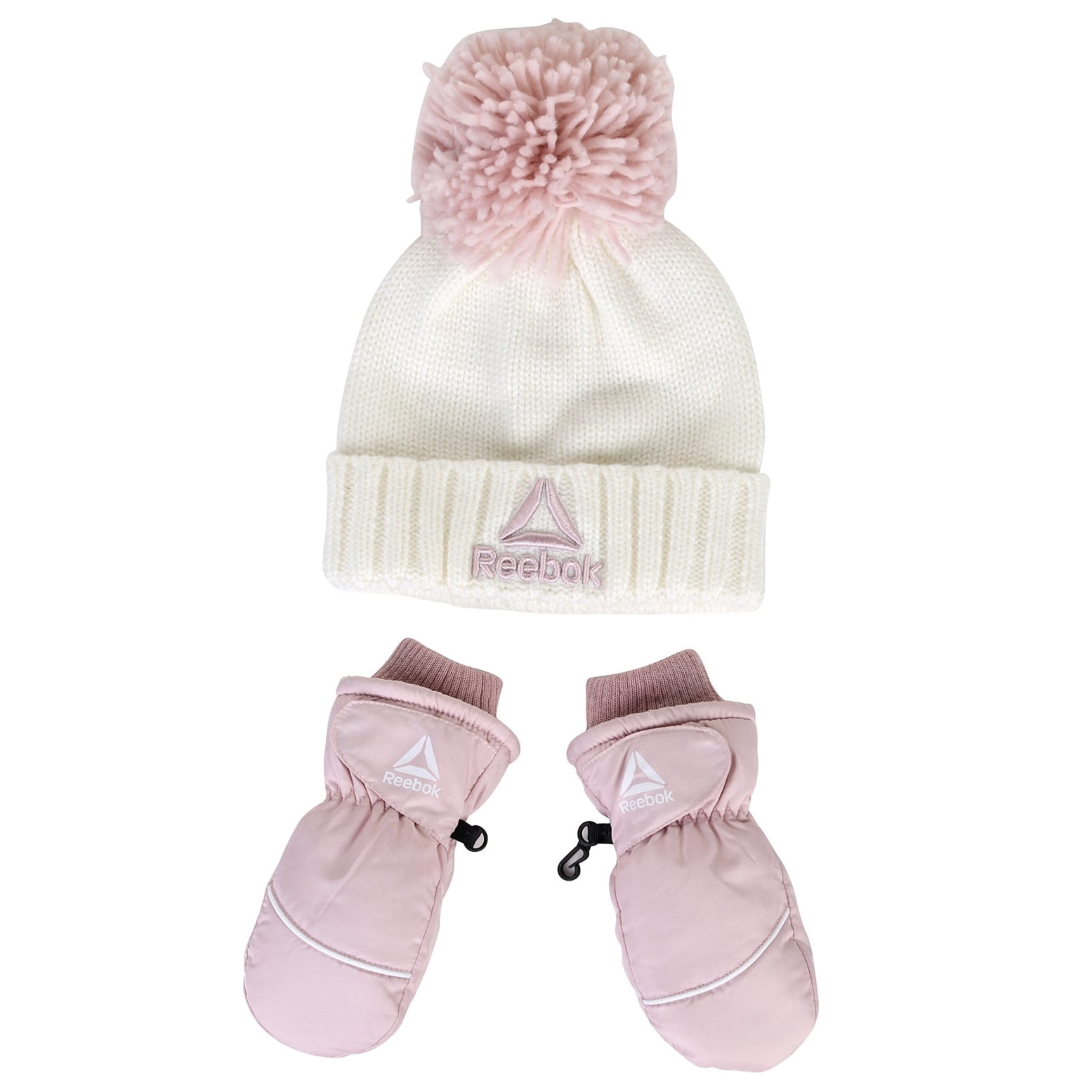 Reebok Toddler Beanie and Mitten Set, 3- Piece