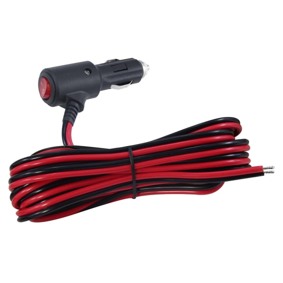 LujingZ 12V Fused Replacement Cigarette Lighter Male Plug with On Off Switch 12FT 15A Bare Wire LED Lights Car Truck Accessories
