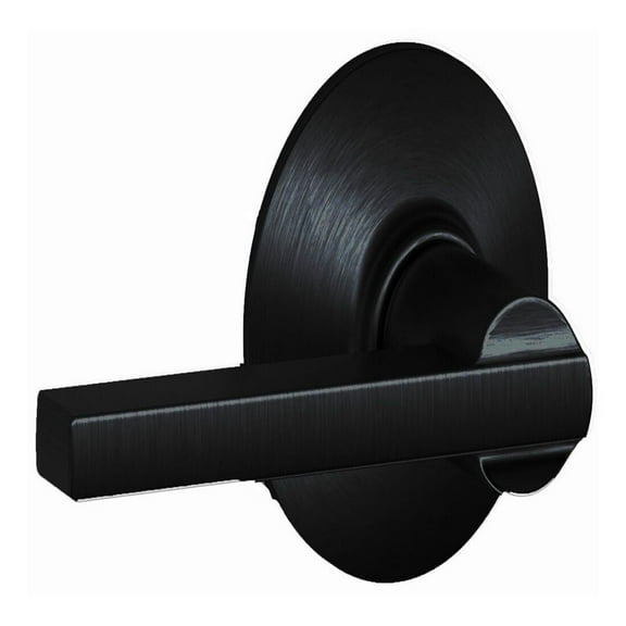 Schlage F10 V LAT 622 Latitude Passage Lock Lever, Matte Black