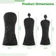 thumbnail image 5 of 3 fundas para cabezas de palos de golf, cubierta para cabeza de golf para conductor de golf, cubierta impermeable de piel sintética con forro de felpa antiarañazos, 1 funda protectora para cabeza de p, 5 of 6