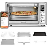 COSORI Smart 12-in-1 Air Fryer Toaster Oven Combo Convection Rotisserie & Dehydrator for Chicken, Pizza and Cookies, Recipe&Accessories Included, 30L, Silver A Certified for Humans Device Silver-Stainless Steel