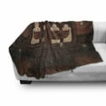 thumbnail image 3 of Gothic Soft Flannel Fleece Throw Blanket, Medieval Altar in the Building Tradition Boho Building Graphic Image, Cozy Plush for Indoor and Outdoor Use, 50" x 70", Brown, by Ambesonne, 3 of 6