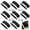 Black-8, variant on Sliding Window Sash Locks Black 8 Pack Security Hardware for Double Hung Windows
