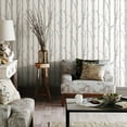 thumbnail image 2 of Brewster 2811-BLW10501 Advantage Cameron Off-White Trees Wallpaper Off-White, 2 of 4