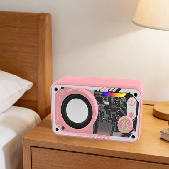 Transparent Mechanical Bluetooth Speaker, Colorful Wireless Mini Speaker for Outdoor and Desktop Use, Portable Compact Design with High-Quality Sound and Long Battery Life