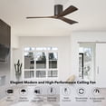 thumbnail image 4 of Matthews Fan Company IR3H-TB-WA-42 Irene 42" Textured Bronze Hugger Ceiling Fan with 3 Walnut Blades, Remote and Wall Control, Indoor/Outdoor Damp Rated, 4 of 6