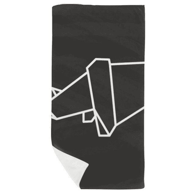 Origa Rhinoceros Geometric Shape Bath Towel Soft Washcloth Facecloth 35x70cm