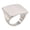 Glossy steel color, variant on Stainless Steel Square Casting Ring Modern Jewelry For Men And Women
