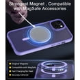 thumbnail image 4 of for iPhone 13 / 14 Case Compatible with MagSafe, Translucent Matte Shockproof Phone Case Cover - Purple, 4 of 7